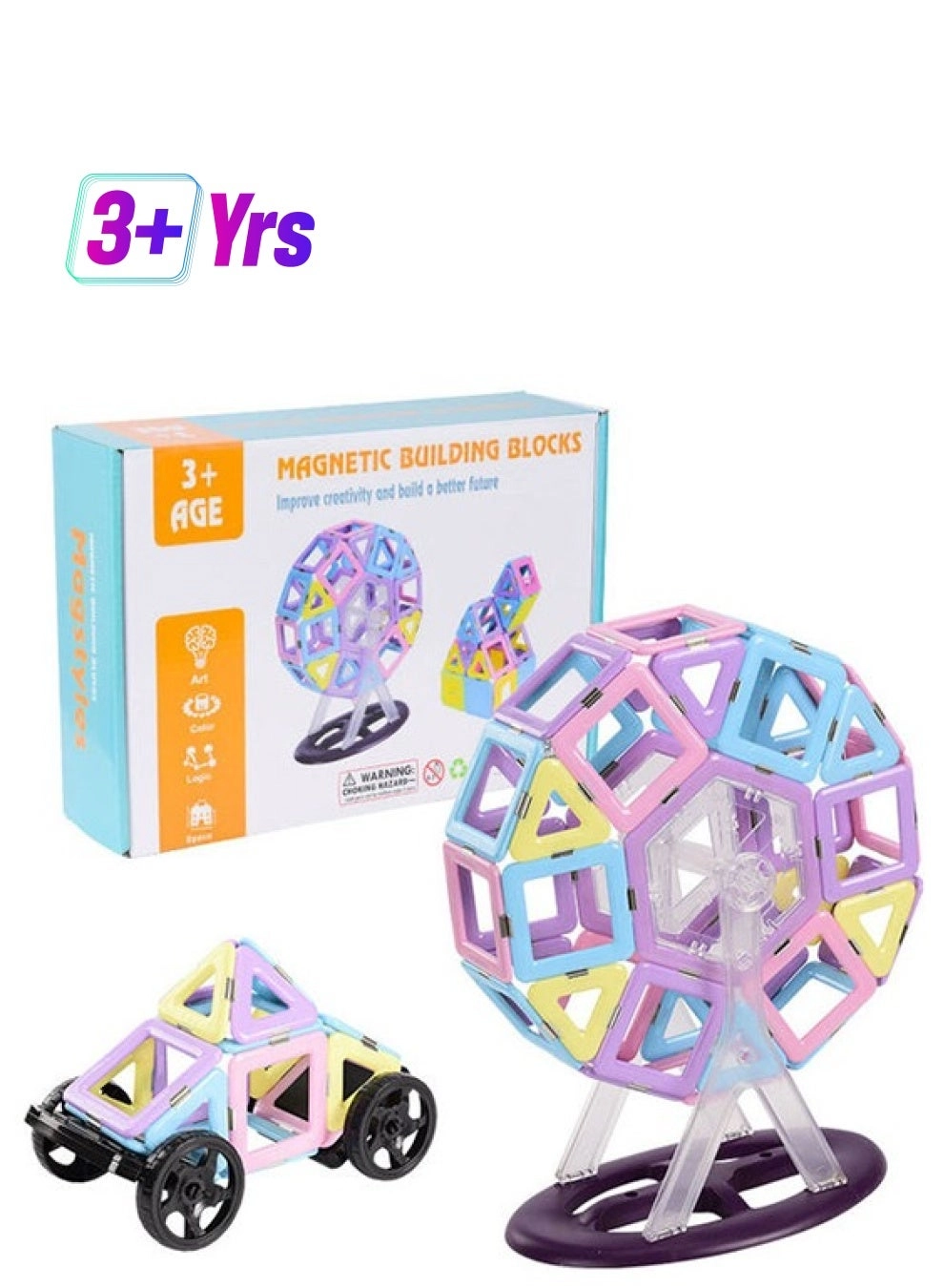 YelaJoy Magnetic Tiles - Castle 117pcs