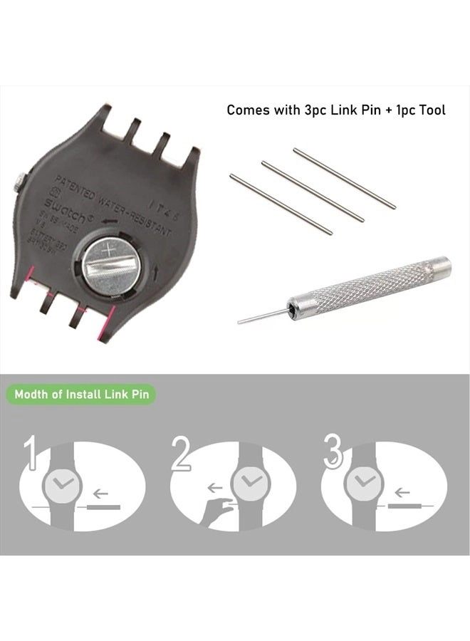 17mm Silicone Watch Band for Swatch