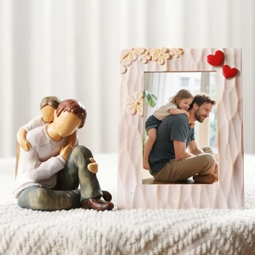 Father Daughter Figurine - Resin