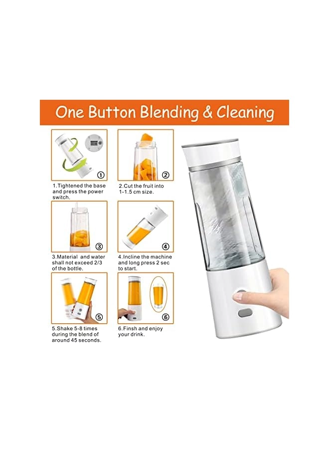 Mini Portable Blender - USB Rechargeable Six Blades Travel Lid