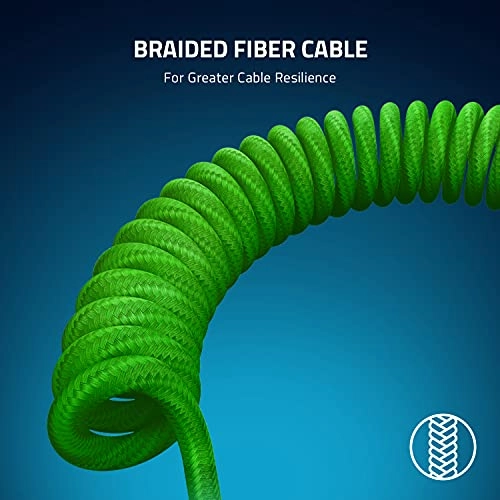 PBT Keycap - Quartz Pink + Coiled Cable - Braided Fiber