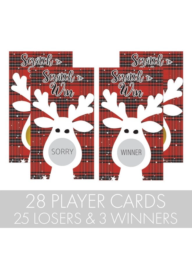 Reindeer Christmas Scratch Off Cards - 28 Count