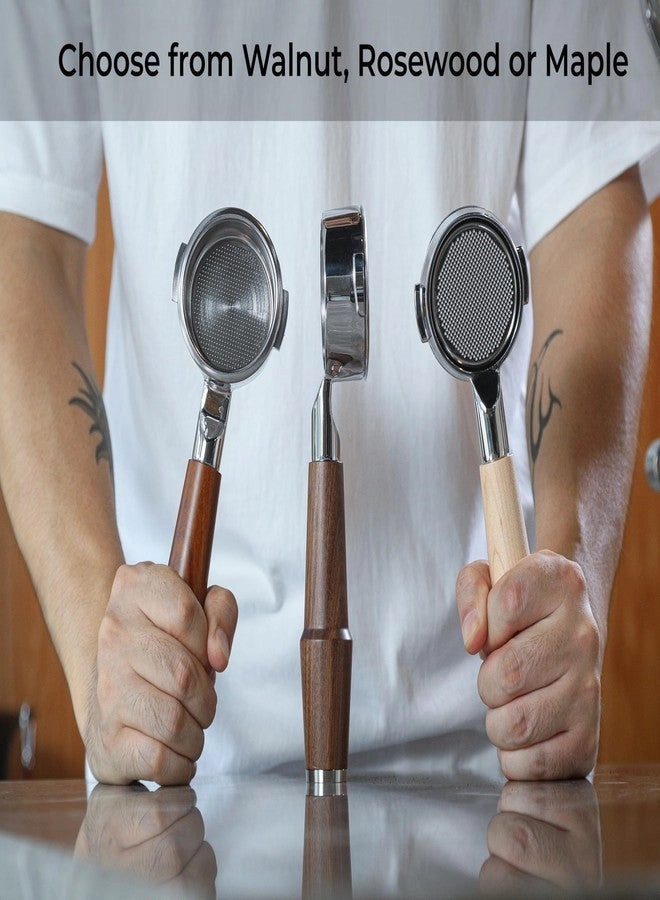 Bottomless Portafilter - 58mm E61 Group Head Walnut