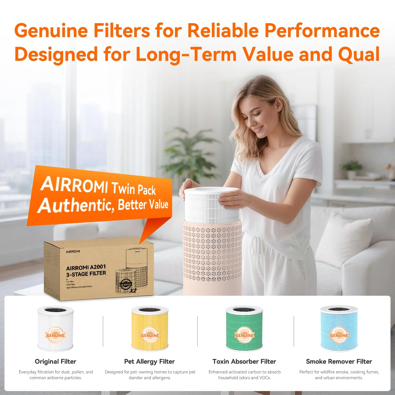 A2001 - Beige HEPA 3in1 Filter