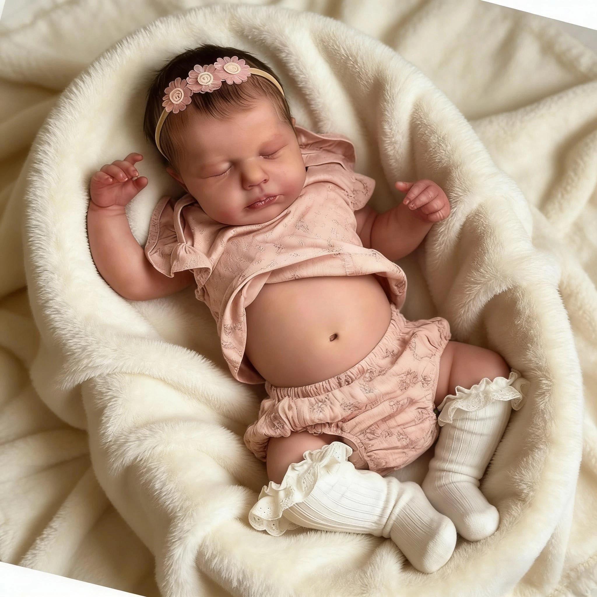 LOULOU Reborn Baby Doll - 20 Inch Vinyl Girl Ages 3+
