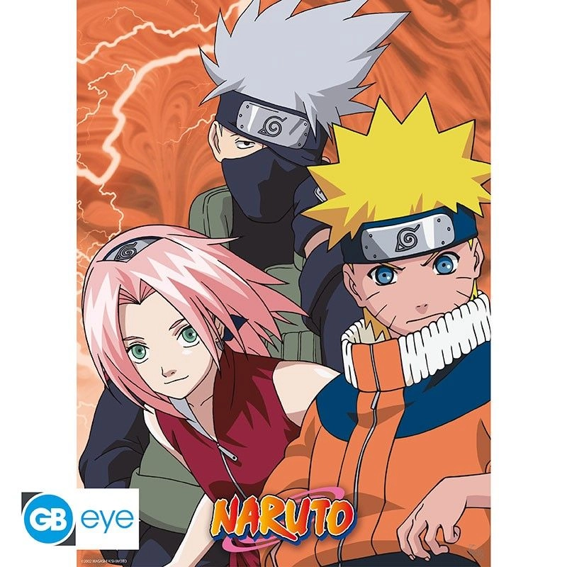 Naruto Set 2 Chibi Posters Team 7 - Laminated paper 52cm x 38cm