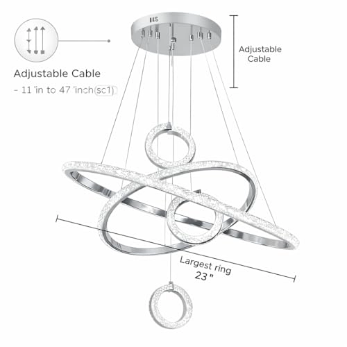 Infinity Ring Chandelier - Dimmable