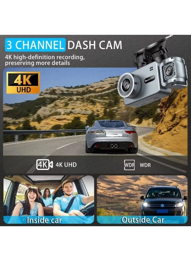 3 Channel Dash Camera - 4K