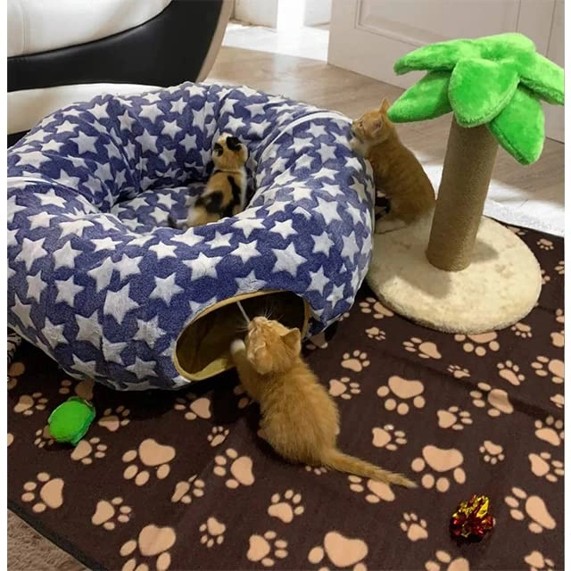 Cat tunnel - 100*27cm Plush, Sisal
