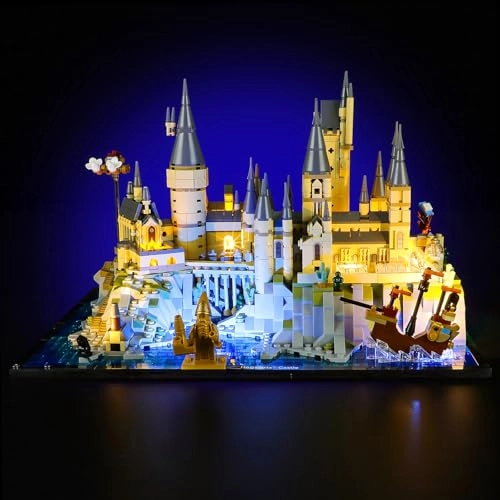 Light Kit for Lego-76419 Hogwarts Castle and Grounds - Warm White Battery Powered