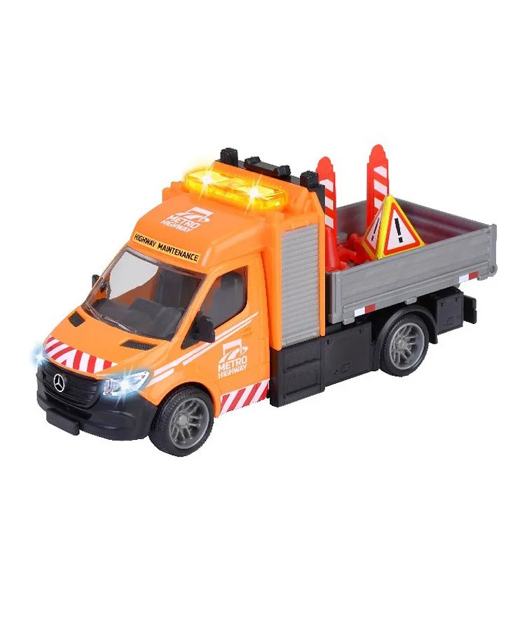 Majorette Mercedes-Benz Sprinter Platform - 15 cm Orange