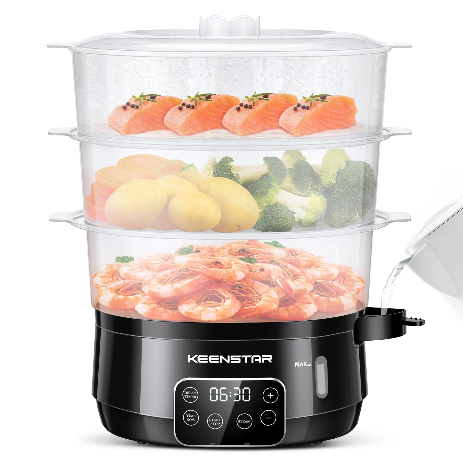 Electric Food Steamer - 13.7 Quarts