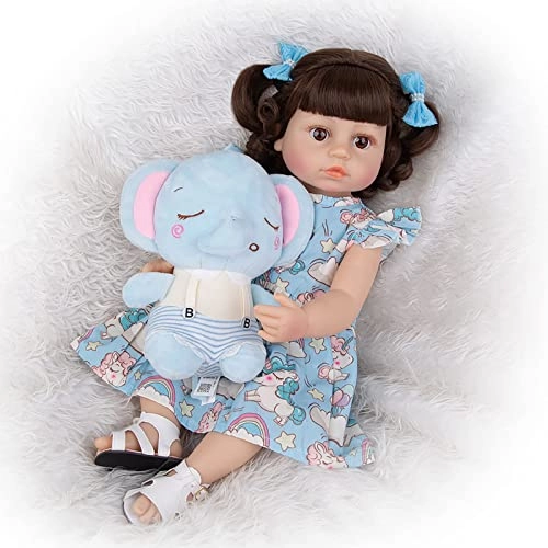 Reborn Baby Doll - 22 Inch Vinyl Brown Eyes