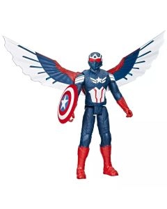 Hasbro Captain America - Brave New World - Titan Hero Series Deluxe Captain America - Ages 4+ Includes figure and 3 accessories (30.48 cm)