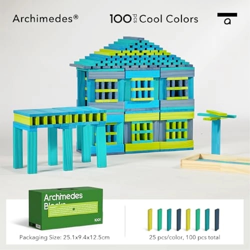 Archimedes Blocks - Natural Pine Wood No Glue