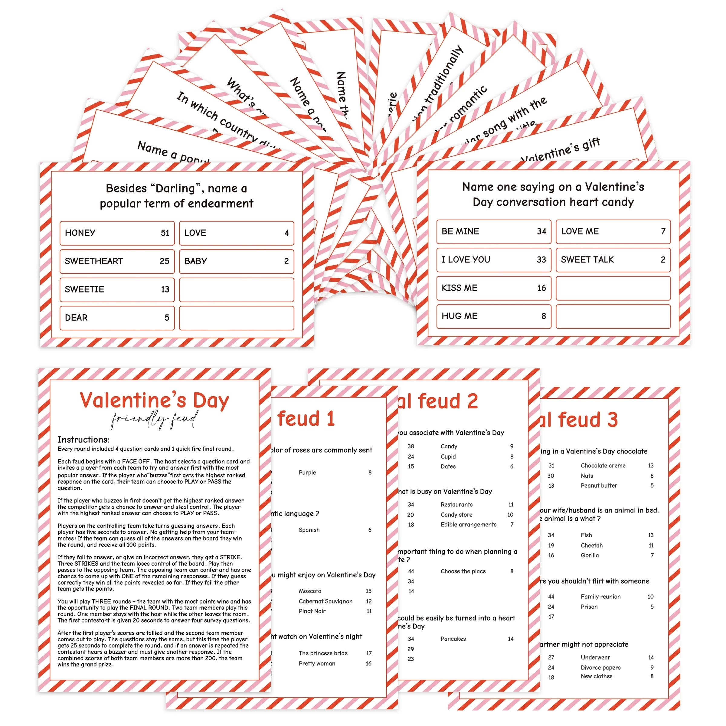Xenseou Family Feud - Valentine's Day 16 cards 180.00 Months