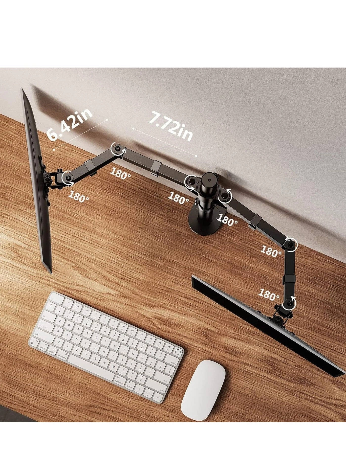 Dual Monitor Stand - 32 Inches 75x75/100x100mm