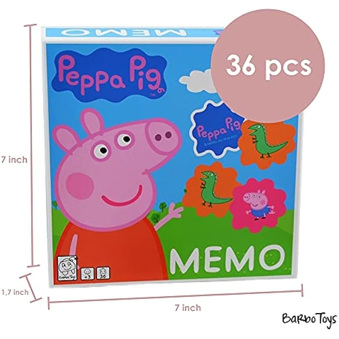 PEPPA PIG MEMORY GAME - 3 YEARS 36 CARDS