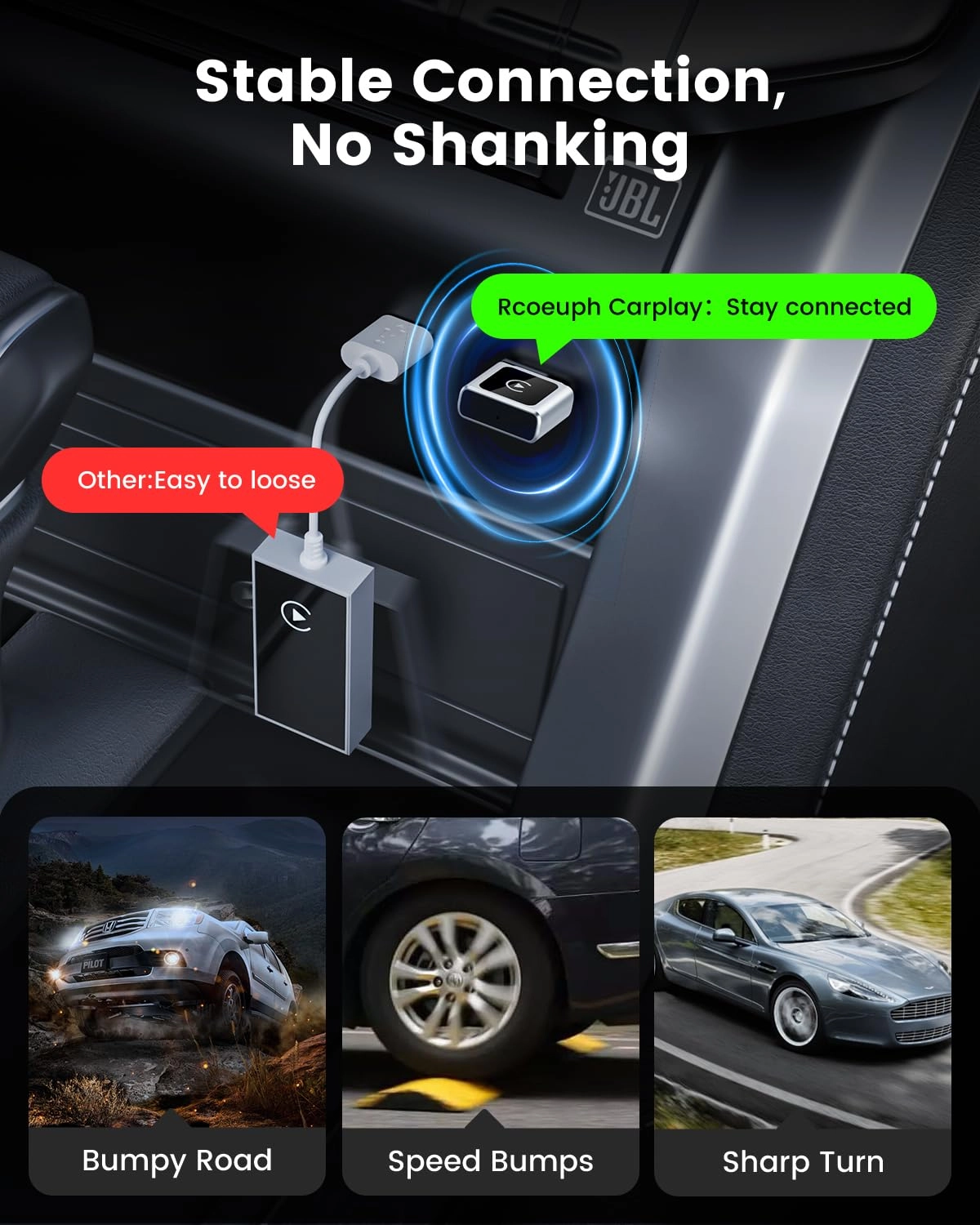 Wireless CarPlay Adapter - iPhone USB-C to USB-A