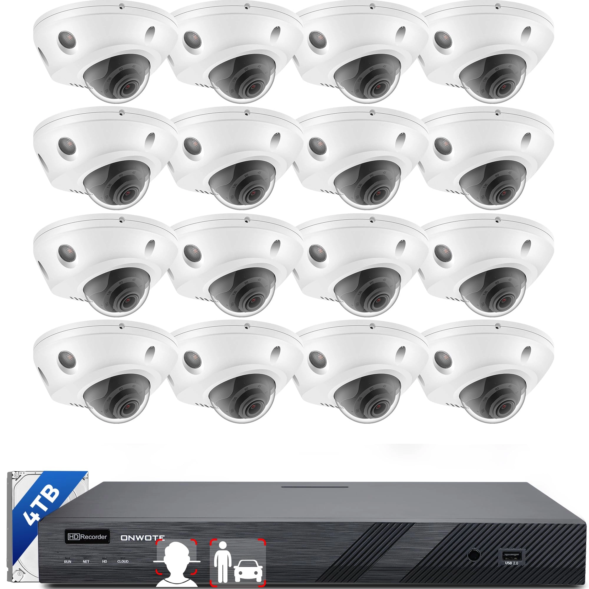 NVR PoE Security Camera System - 16 Channel