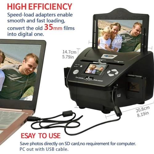 Film Scanner - 32G SD Card Storage 2.36" LCD Screen