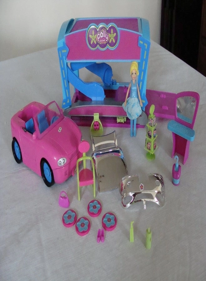 Polly Pocket Quik-Clik Car - Includes Polly Stickers