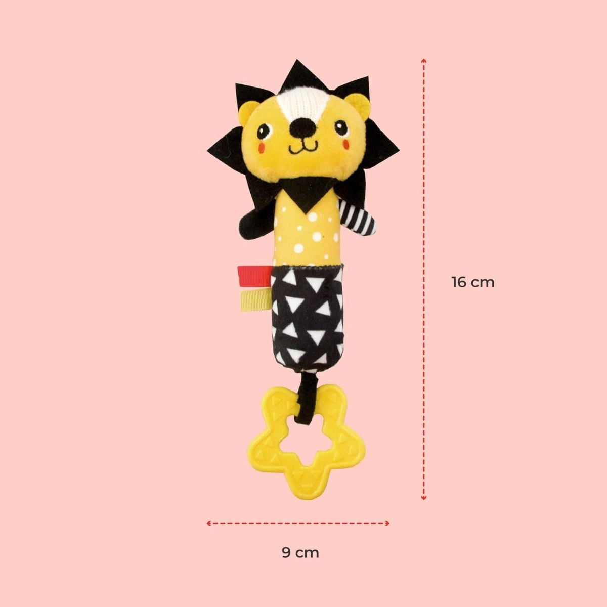 Soft Rattle Plush Toy - 3 to 24 Months fabric