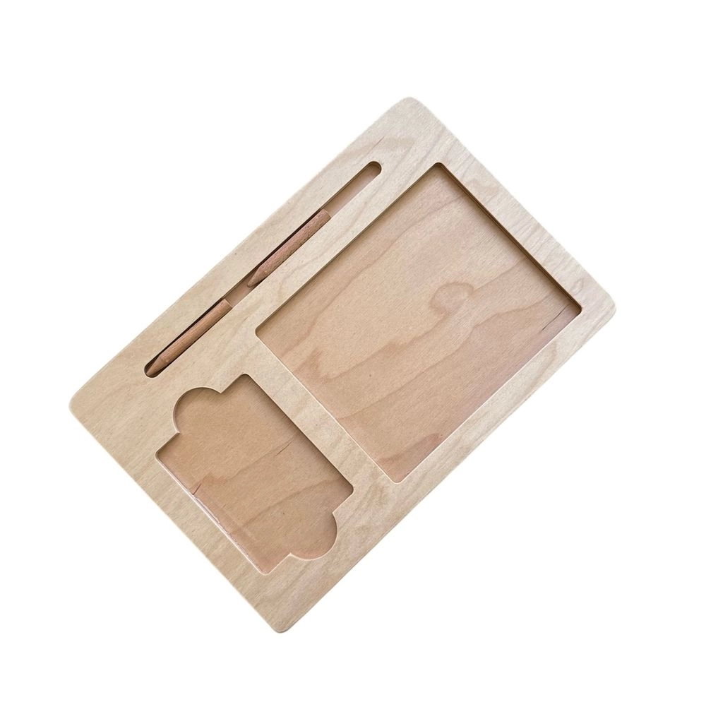 Sand And Tiles Tray - multilayer birch plywood rounded edges non-toxic