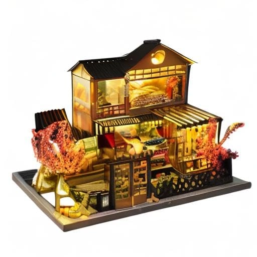 DIY Miniature Dollhouse Kit - 3D Wooden LED Light