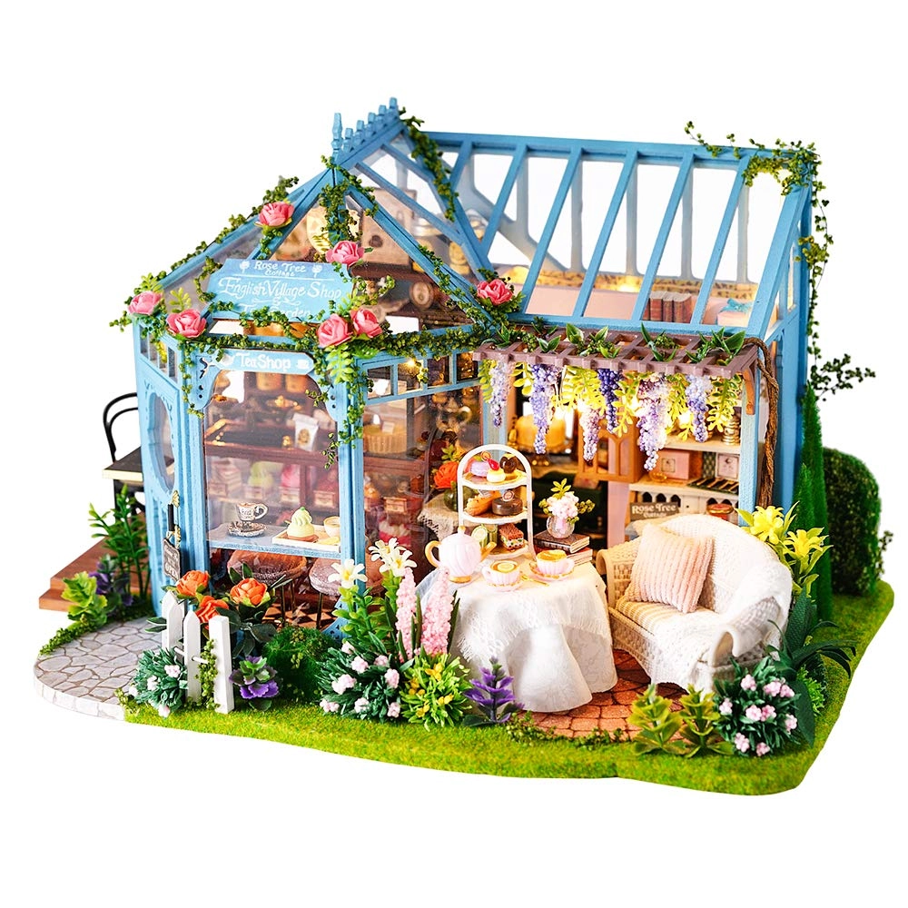 DIY Dollhouse Miniature Kit - Garden Tea House 1:24