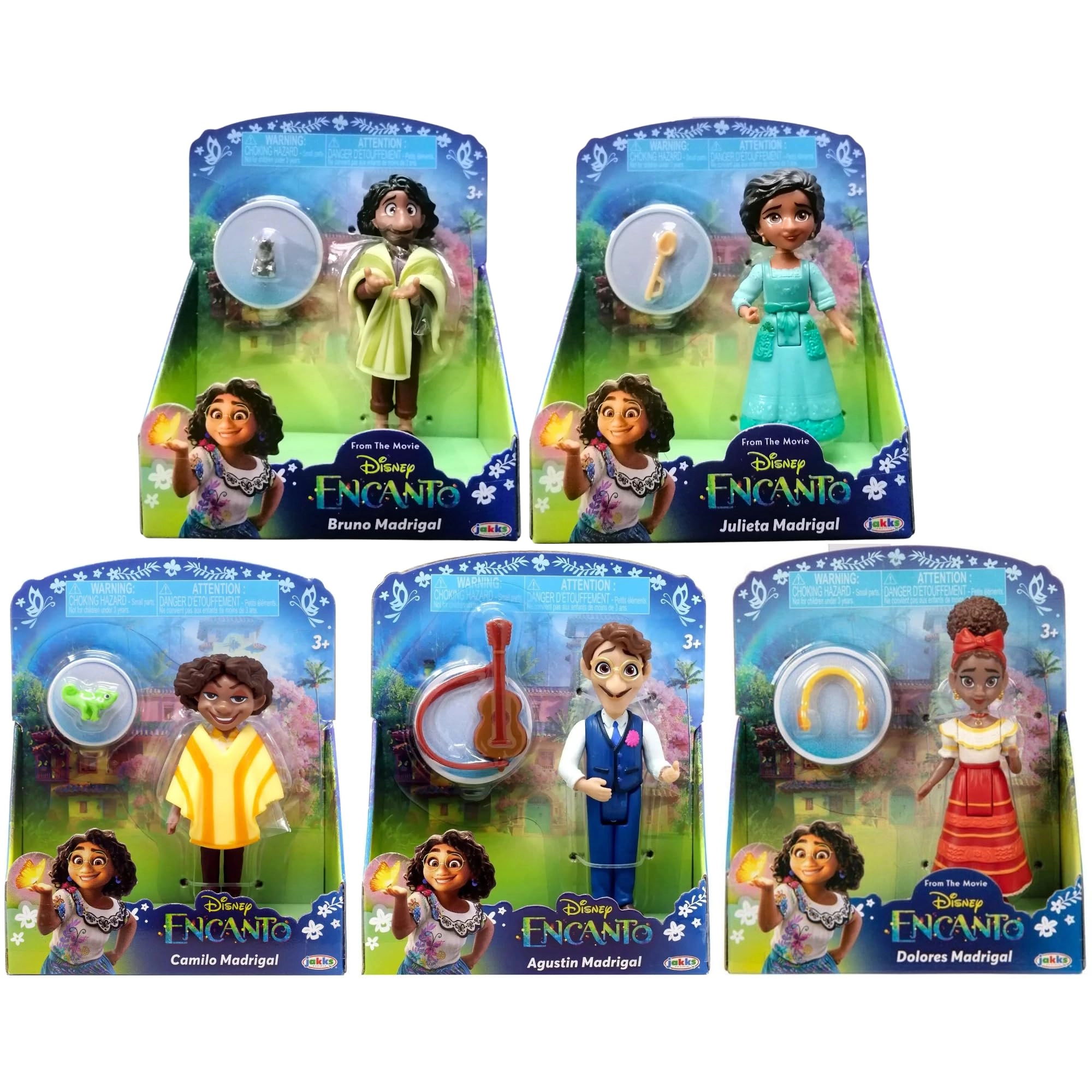 Disney Camilo + Bruno + Agustin + Dolores + Julieta Madrigal - Encanto - 3yr 5pcs