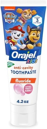 Orajel Anticavity Natural Fruity Bubble Toothpaste 2-10 Years 119 g