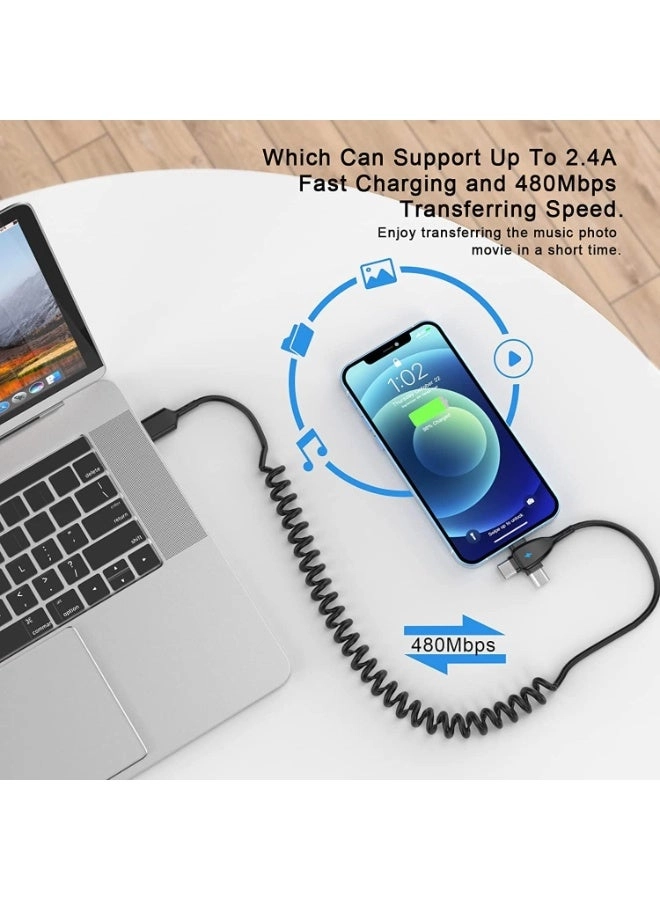 Charge Cable Type-C to Lightning 0.2m Coiled