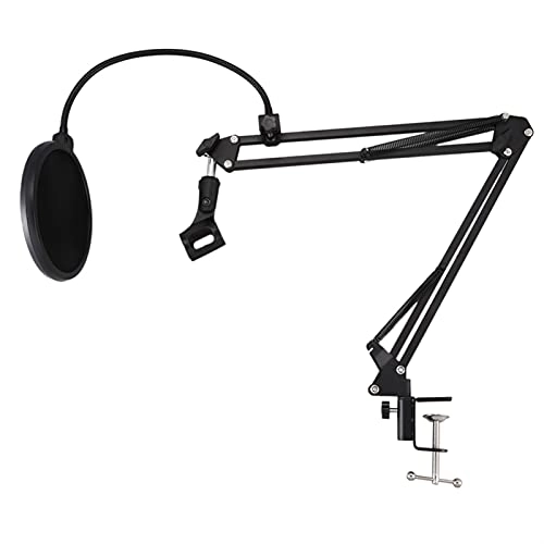 Mic Stand + Mic Clip Holder + Table Mounting Clamp + Pop Filter