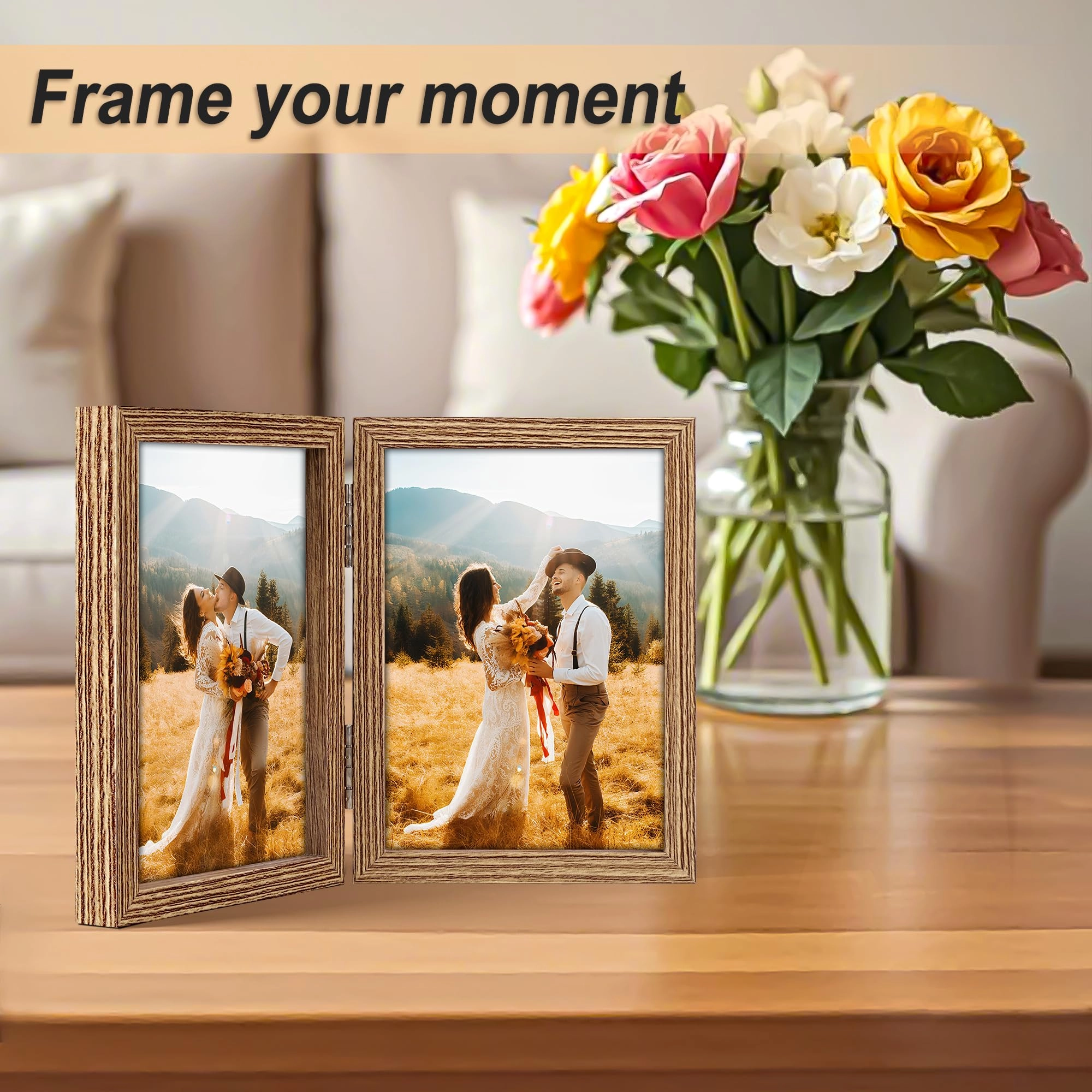 Double Picture Frame - 3.5x5 in 2 picture frames