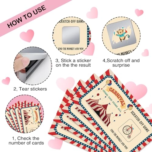 Scratch-off game cards - 50 Psc (for adults or over 12 years old)