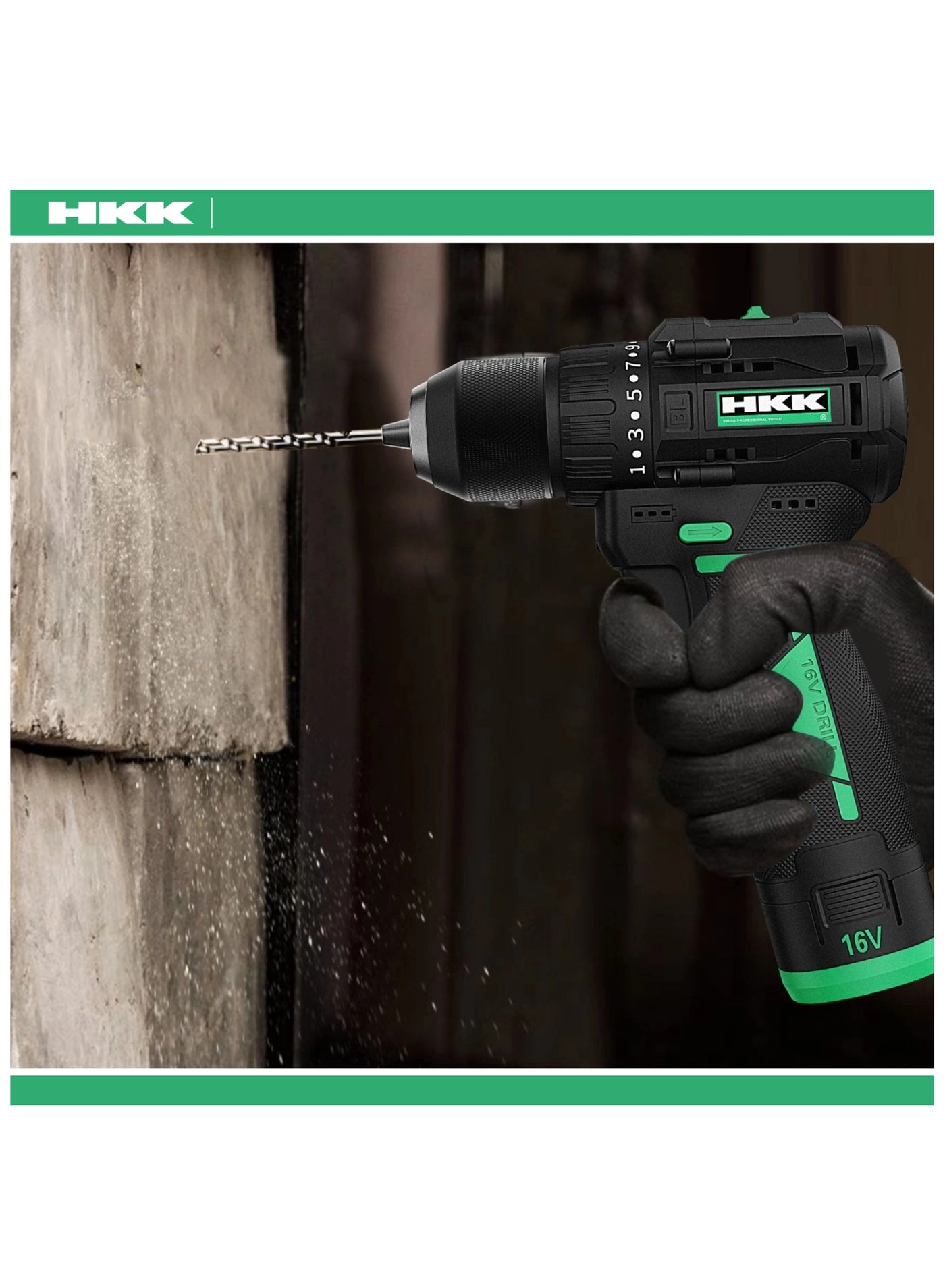 16V Cordless Drill Driver - 2000mAh