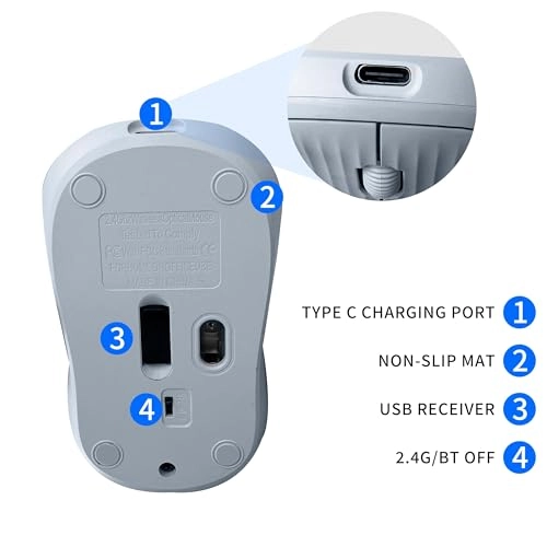 Dual-Mode Silent Cordless Mouse - Wireless