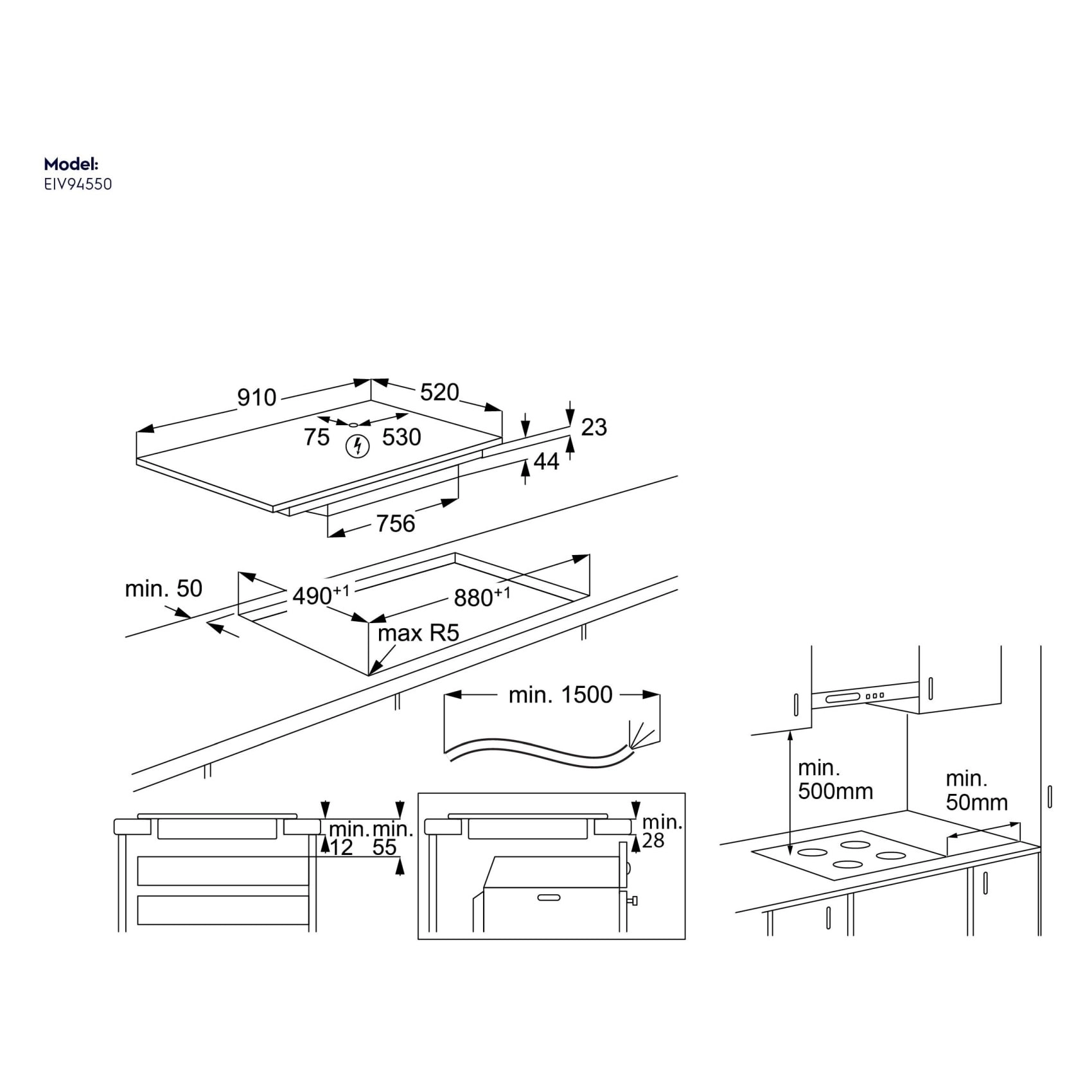 EIV94550 Induction hob