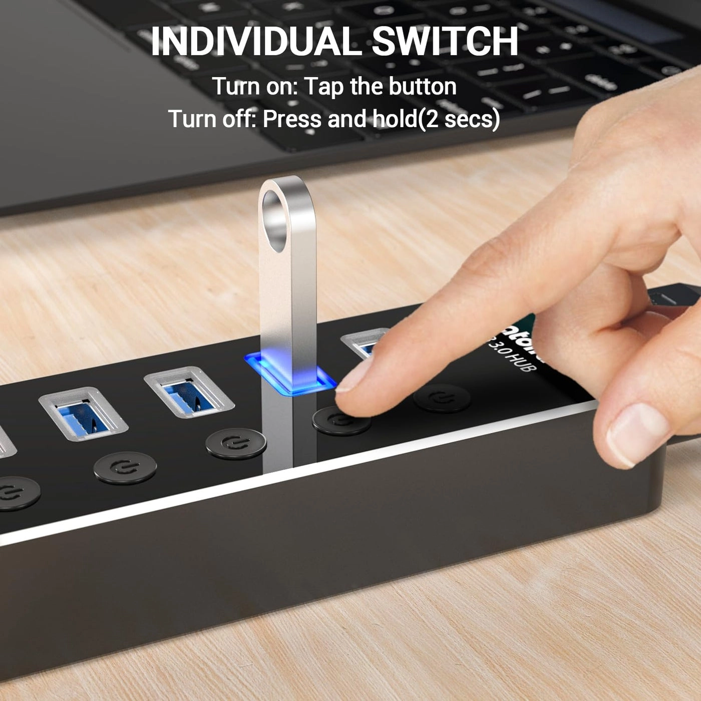 USB 3.0 Hub - 4-Port 5V/3A Adapter