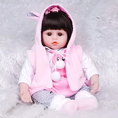 Rebirth Baby Doll - 48cm/58cm Silicone Limbs Cloth Body Panda Clothes Gift Set