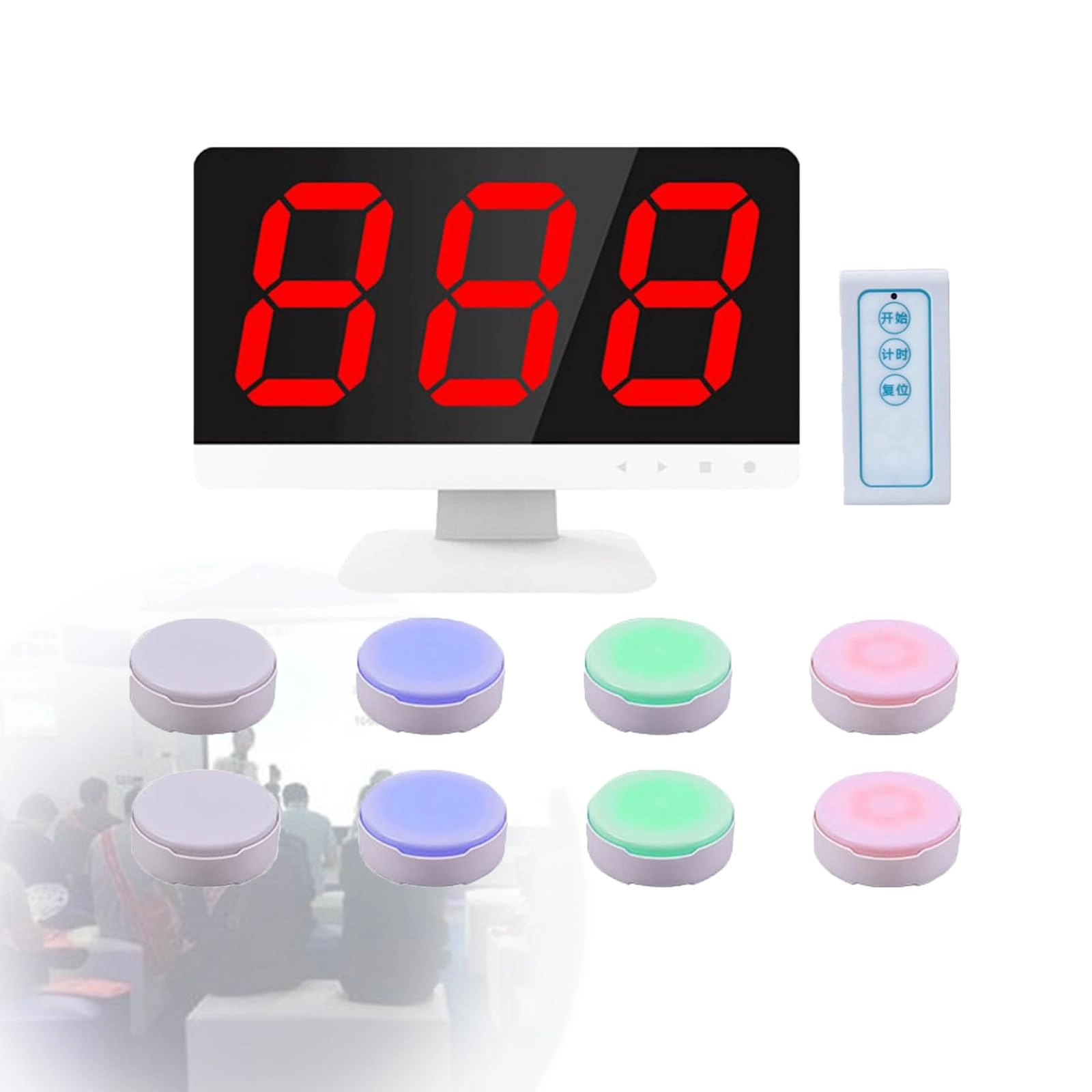 LwiftGal Buzzer Answer Game - Wireless 4 Colors 3 Response Modes
