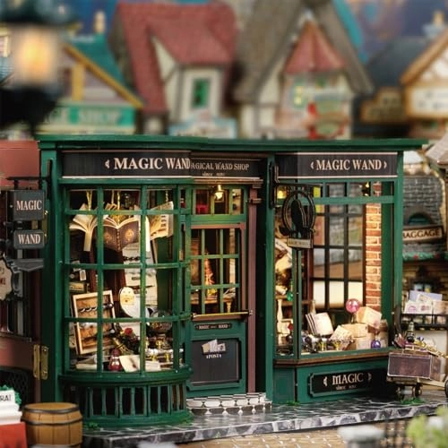 DIY Miniature Dollhouse Kit - Green Wood