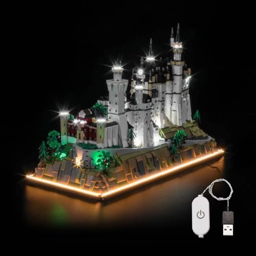 Light kit Compatible with Lego 21063 Neuschwanstein Castle Architecture - Multicolor Standard Version