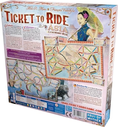 Ticket to Ride: Asia + Ticket to Ride: United Kingdom + Ticket to Ride: Switzerland + Decals (French)
