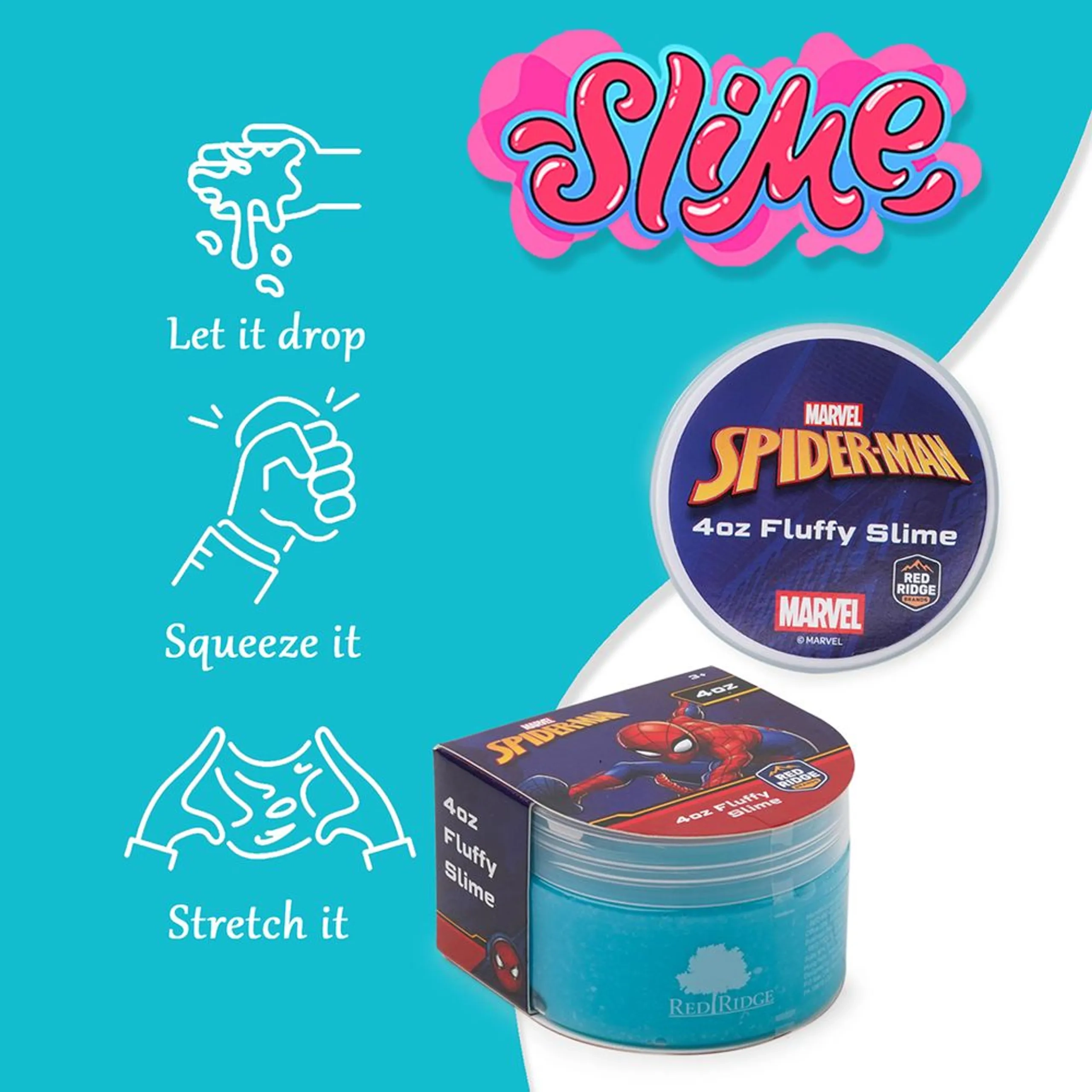 Marvel Spider Man Fluffy Slime - 3+