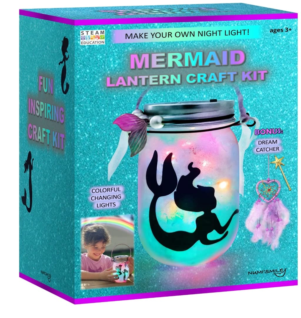 numi'smile Mermaid Lantern Night Light Craft Kit - 3+ years 14 pcs