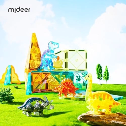 Dinosaur Magnetic Tiles - 48 pcs