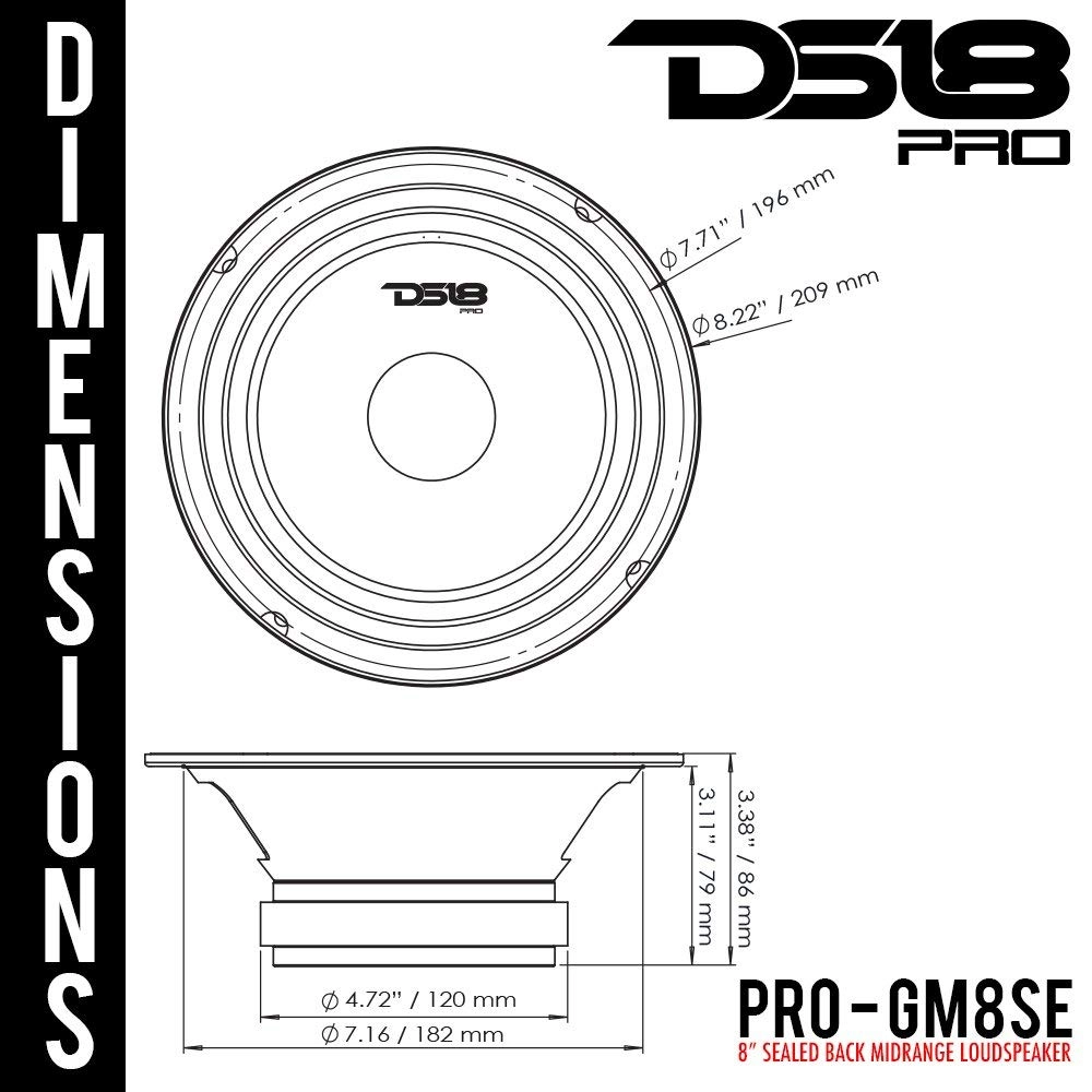 PRO-GM8SE - 8" Midrange