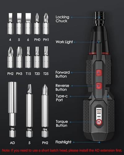 Cordless Screwdriver - 1600mAh